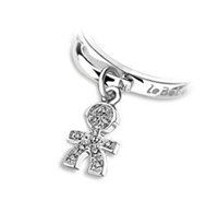 Pendant Le Bebé Woman I Mini in White Gold Diamante LBB032 - LBB032